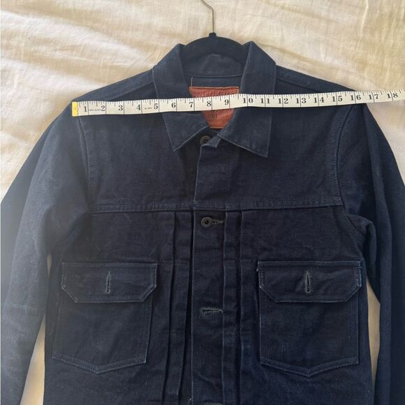 ONI Denim Denim Jacket Type II Double Indigo Overdyed Trucker Men’s Size 36 - Picture 12 of 13